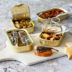 Juego de 4 cajas de tapas mediterráneas-delicatessen online