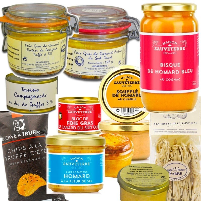 Gourmet box: foie gras, truffel & kreeft-online delicatessen