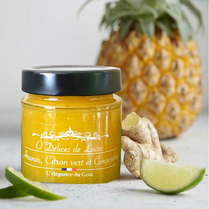 Ananas -, lime-och ingefärssylt, 230g-delikatessbutik på nätet