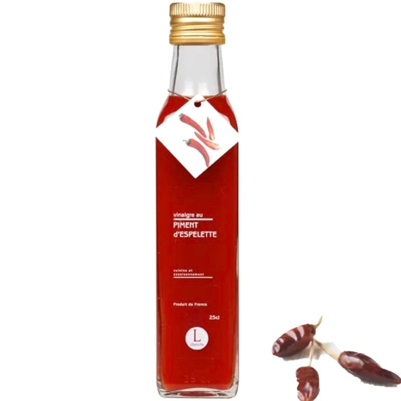 Espelette peppar vinäger, 250 ml-delikatessbutik på nätet