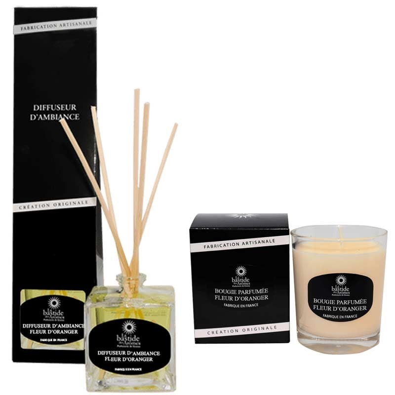 Orange blossom geurkaars en diffuser