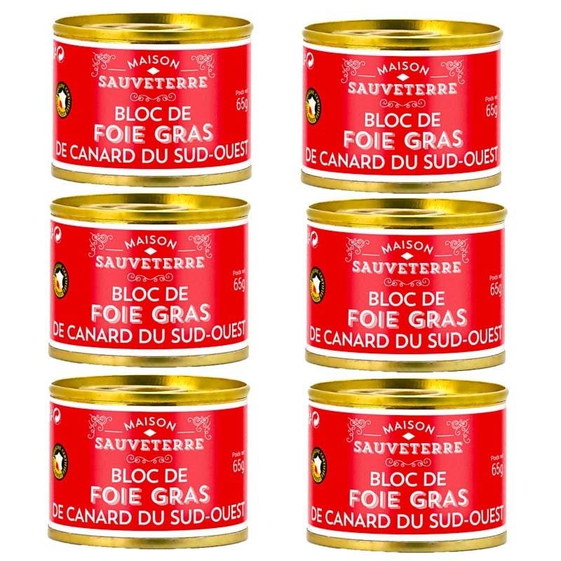Bloque foie gras de la igp suroeste por 6: delicatessen en línea